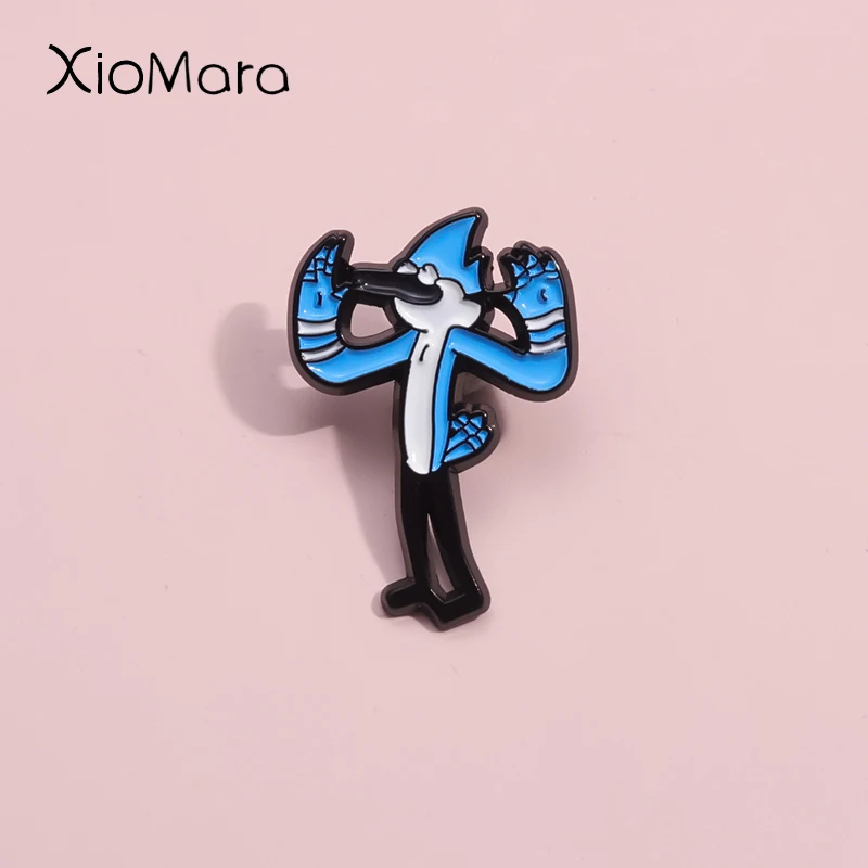 Fantasy Comedy Animation Smalto Pin Cartoon Blue Jay Bird Of Tv Series Paillettes Spilla Risvolto Zaino Badge Gioielli Regalo