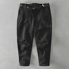 Autumn and Spring New Men Cotton Solid Color Loose Casual Safari Style Pants Pocket Army Green Workwear 5