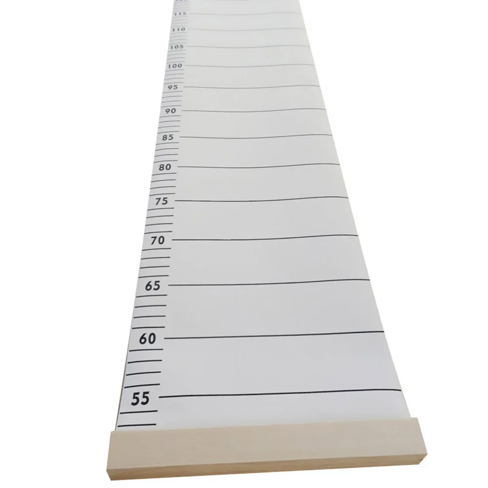 Nordic Children Height Ruler Canvas Hanging Growth Chart Kids Room Wall Decor Wall Sticker Ruler Cartoon Printed Decoration