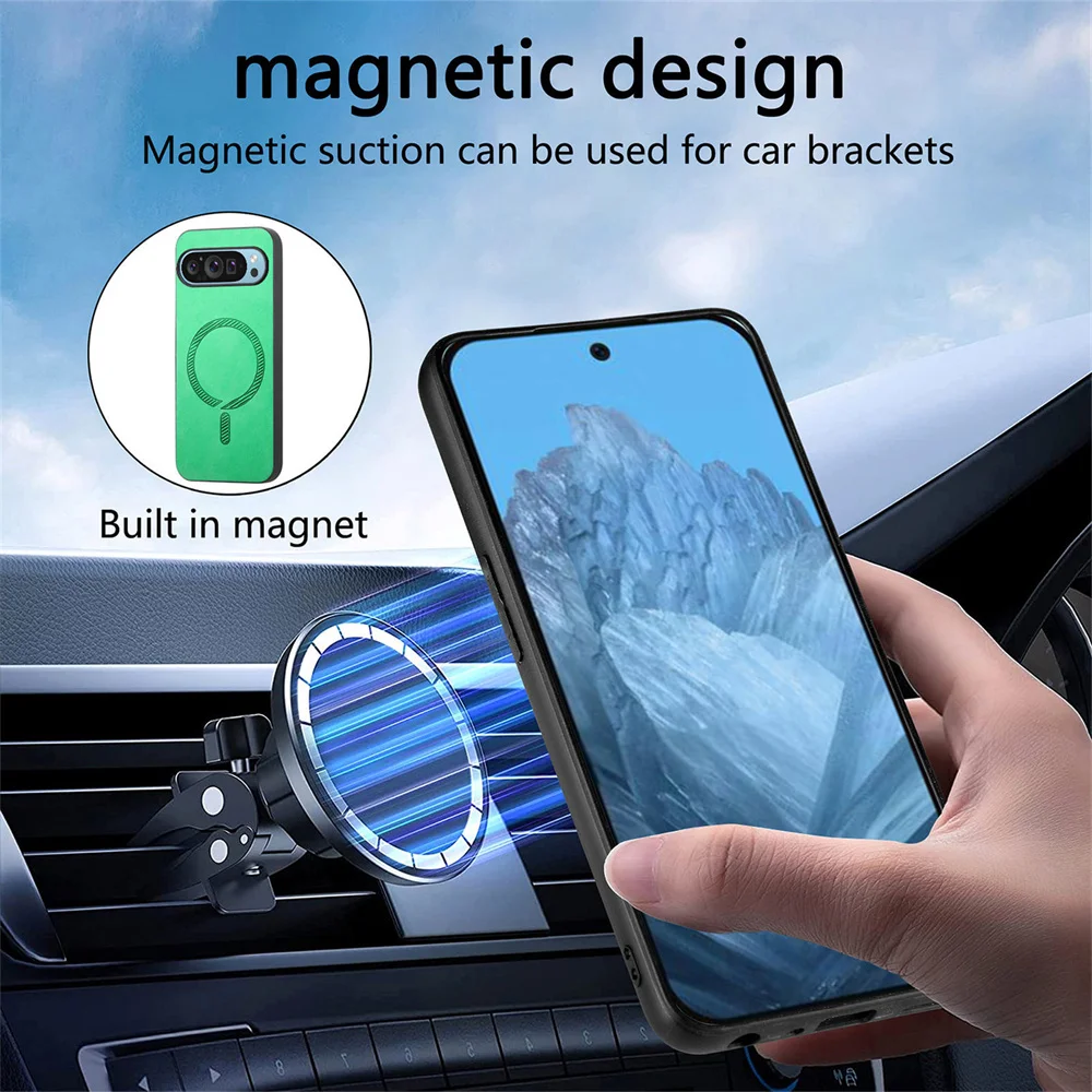 Magnetic Wireless Charging PU Leather Matte Case with Magsafe Technology