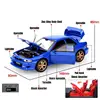 1/32 Subaru Impreza WRX 22B STI JDM Toy Car Model Diecast Metal Vehicle Miniature Sound & Light Pull Back Collection Gift Kid 2