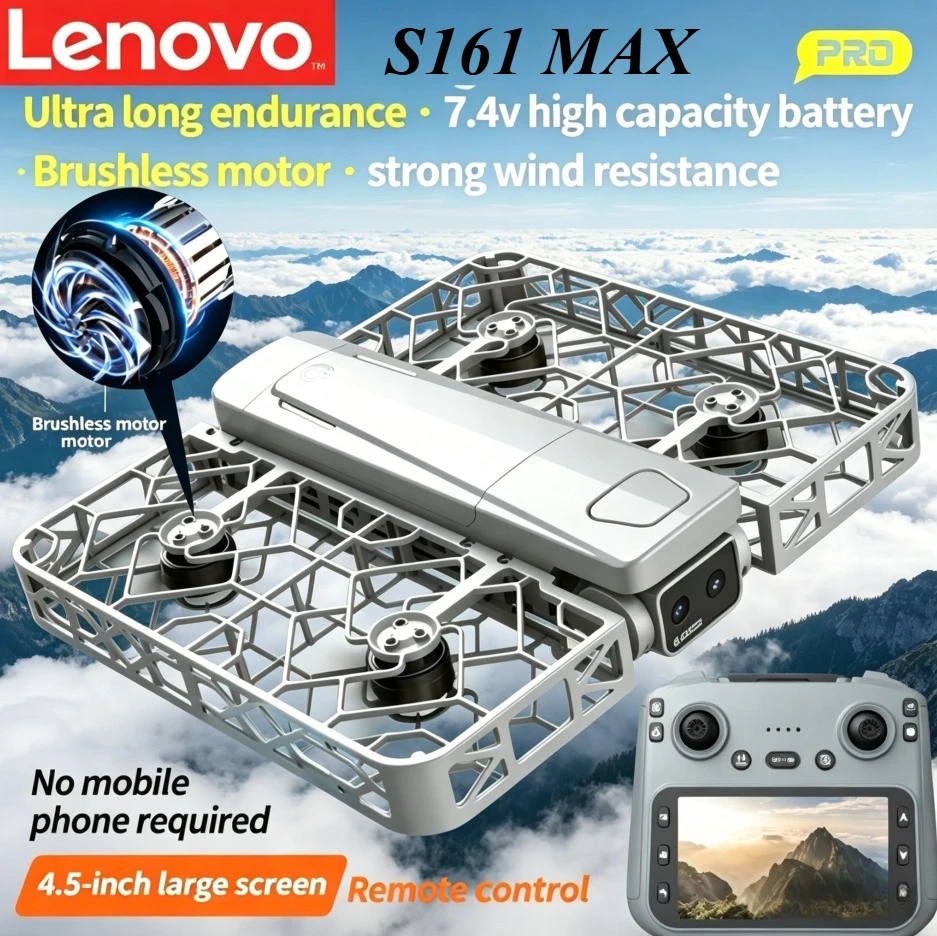 Drone S161MAX 6K Noir - Caméra HD WiFi, Pliable, GPS