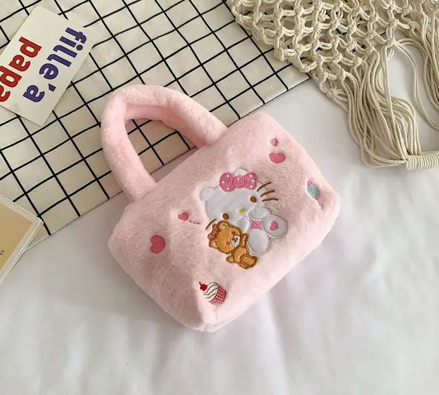 Cute Stitch Bag Plush Stuff Girls Plushie INS Kawaii Puppy Kitten Rabbit Backpack Crossbody Handbag Children Birthday Gifts
