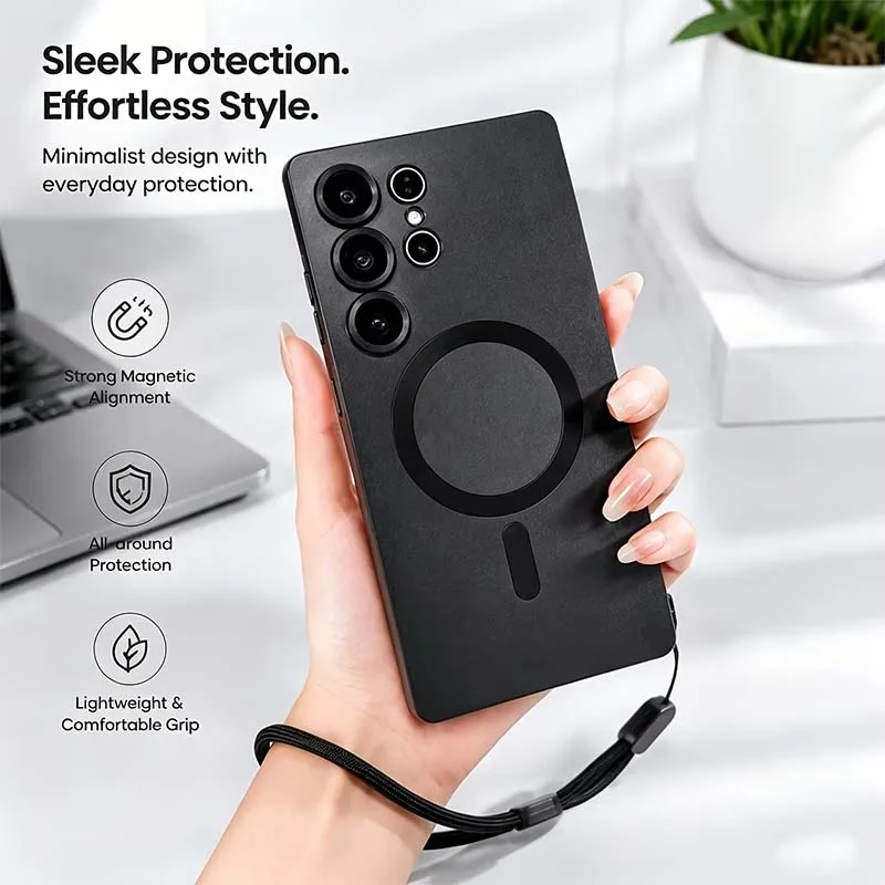 Magnetic Metal Thin Soft TPU Protective Phone Case