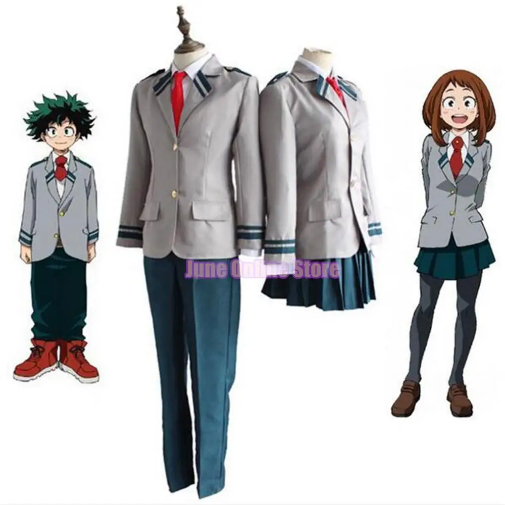

Anime Boku No Hero Academia Midoriya Izuku Bakugou Katsuki Gray My Hero Academia OCHACO URARAKA School Uniform Cosplay Costumes