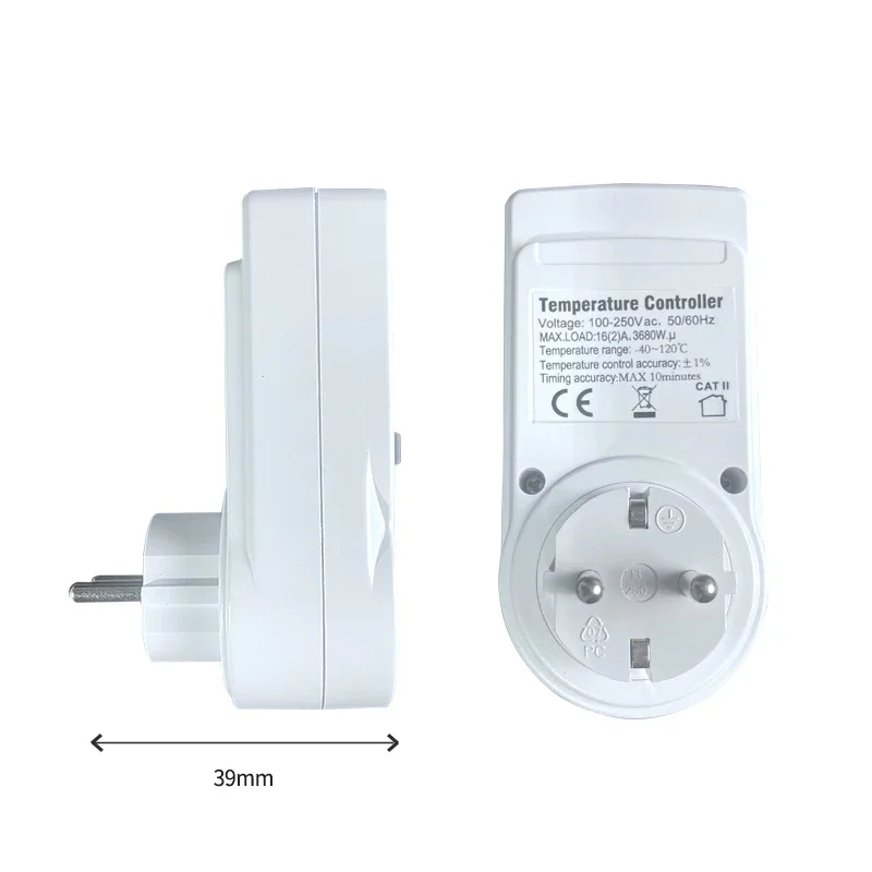 Smart Thermostat Outlet with Digital Timer & Sensor for Efficient Temperature Control