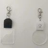 10Pcs Led 3D Blank Acrylic Keychain RGB Colorful Night Light Key Pendant Lamp Christmas Gift DIY Key Ring Rechargeable Light 4