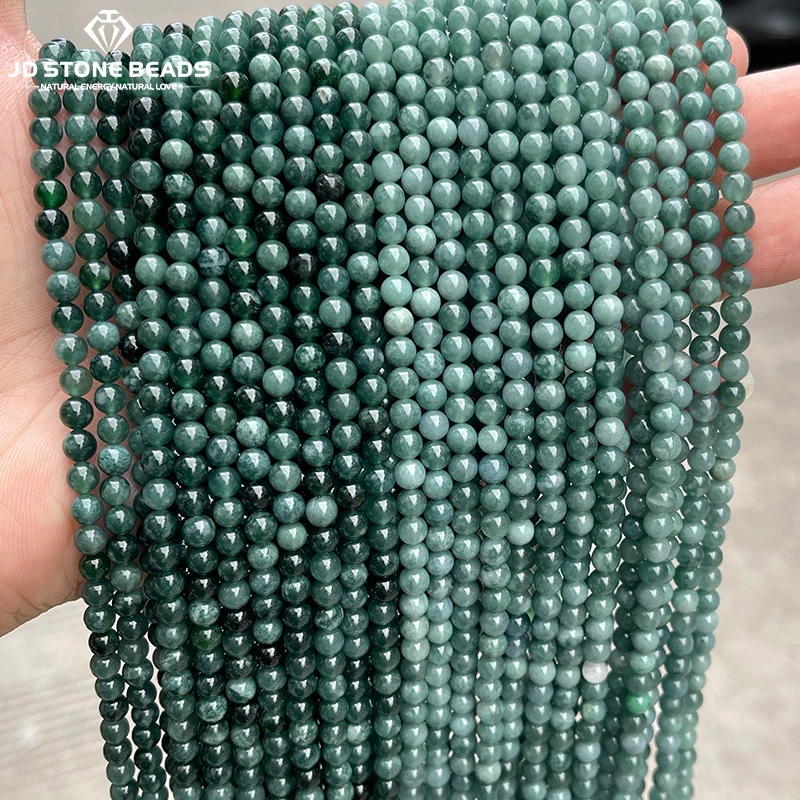 4mm Naturstein Guatemala Jadeit Perle Runde Lose Spacer Perlen für Schmuck Machen DIY Armband Halskette Zubehör Großhandel