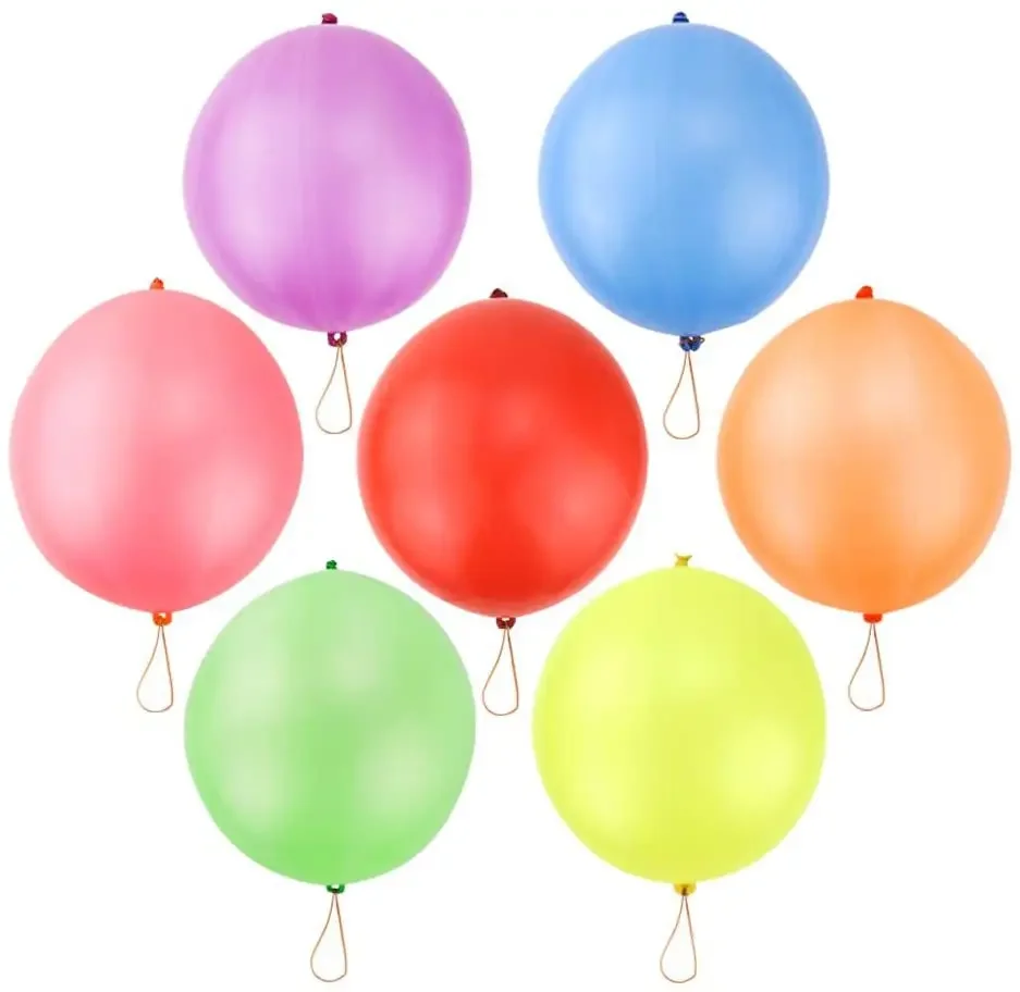20pcs 18" High Quality Multi-Color Punch Balloons-Perfect for Scene Decor, Room Decor, Birthday & Theme Parties!