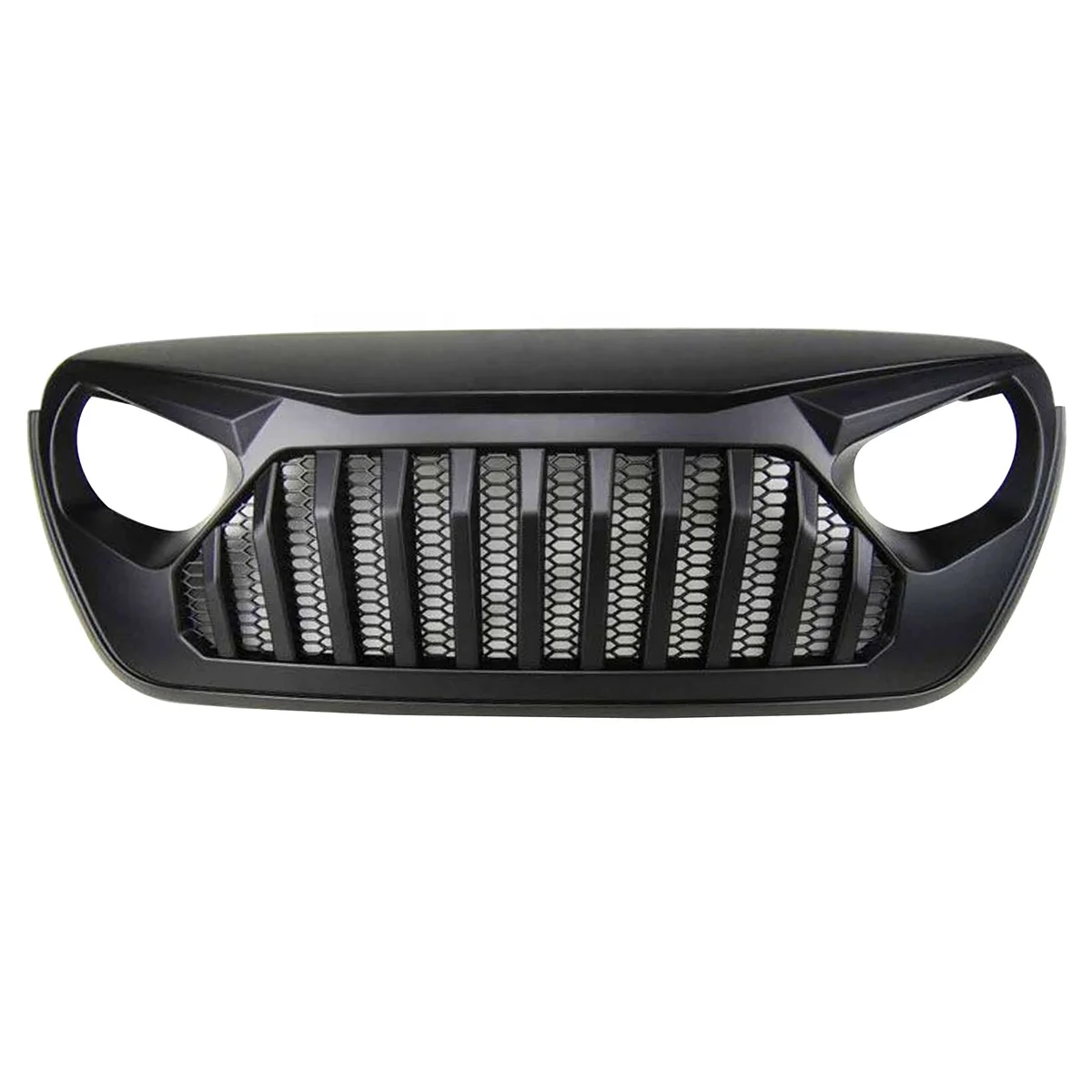 

Matte Black Front Grille Gladiator Vader Grill For 2018-2021 Jeep Wrangler JL JT