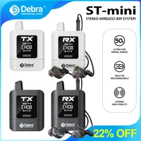 Debra New 2.4G Stereo UHF IEM Wireless In-Ear Monitor System Audio-Mini for Music Audio Monitoring Live Broadcast