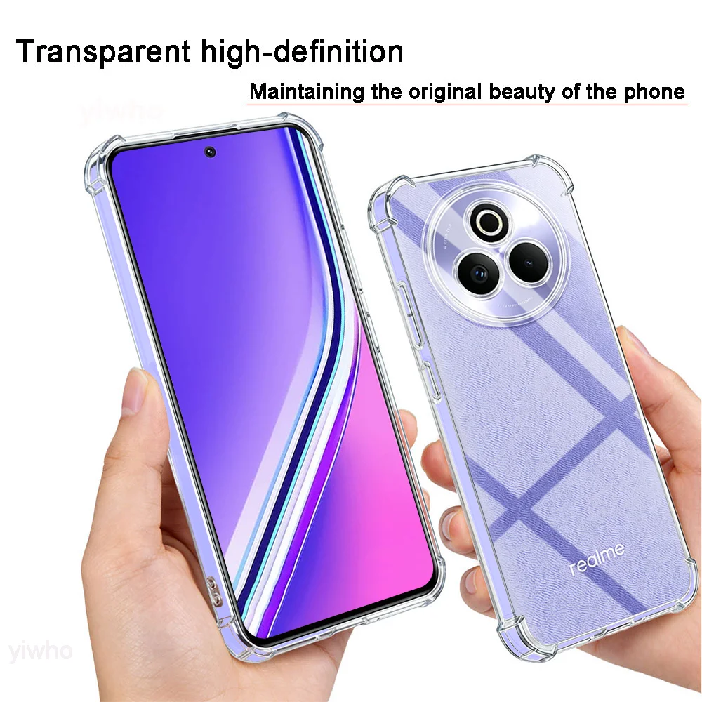 Clear Shockproof TPU Phone Case with Corner Protection, Crystal Transparent Back Cover