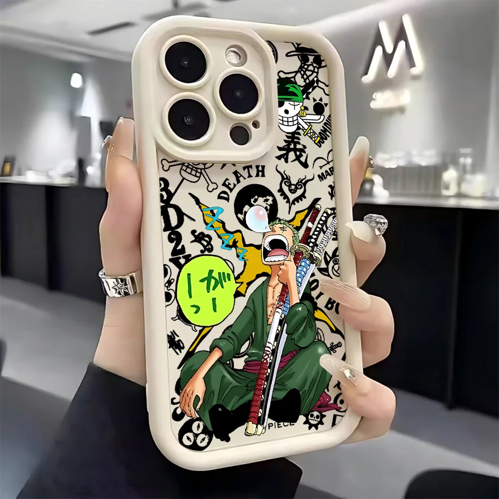 ตัวเลือกสินค้า เคสโทรศัพท์ลายอนิเมะวันพีช ลูฟี่ โซโล ป้องกันด้านหลัง TPU นิ่ม