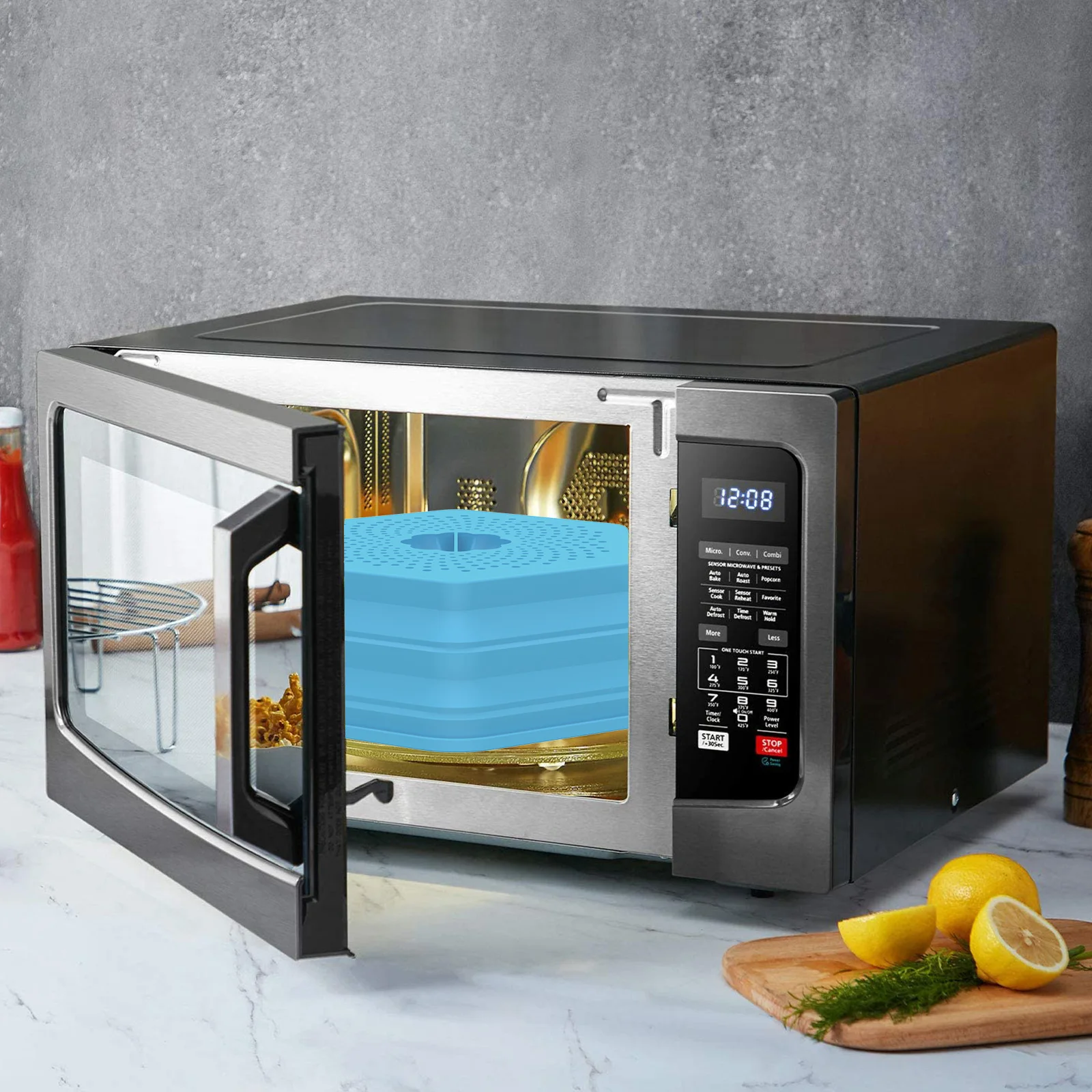 Microwave Splatter Cover Heating Folding Cover Fresh-keeping Oil-proof Splash-proof Cooking Lid Kitchen Tools