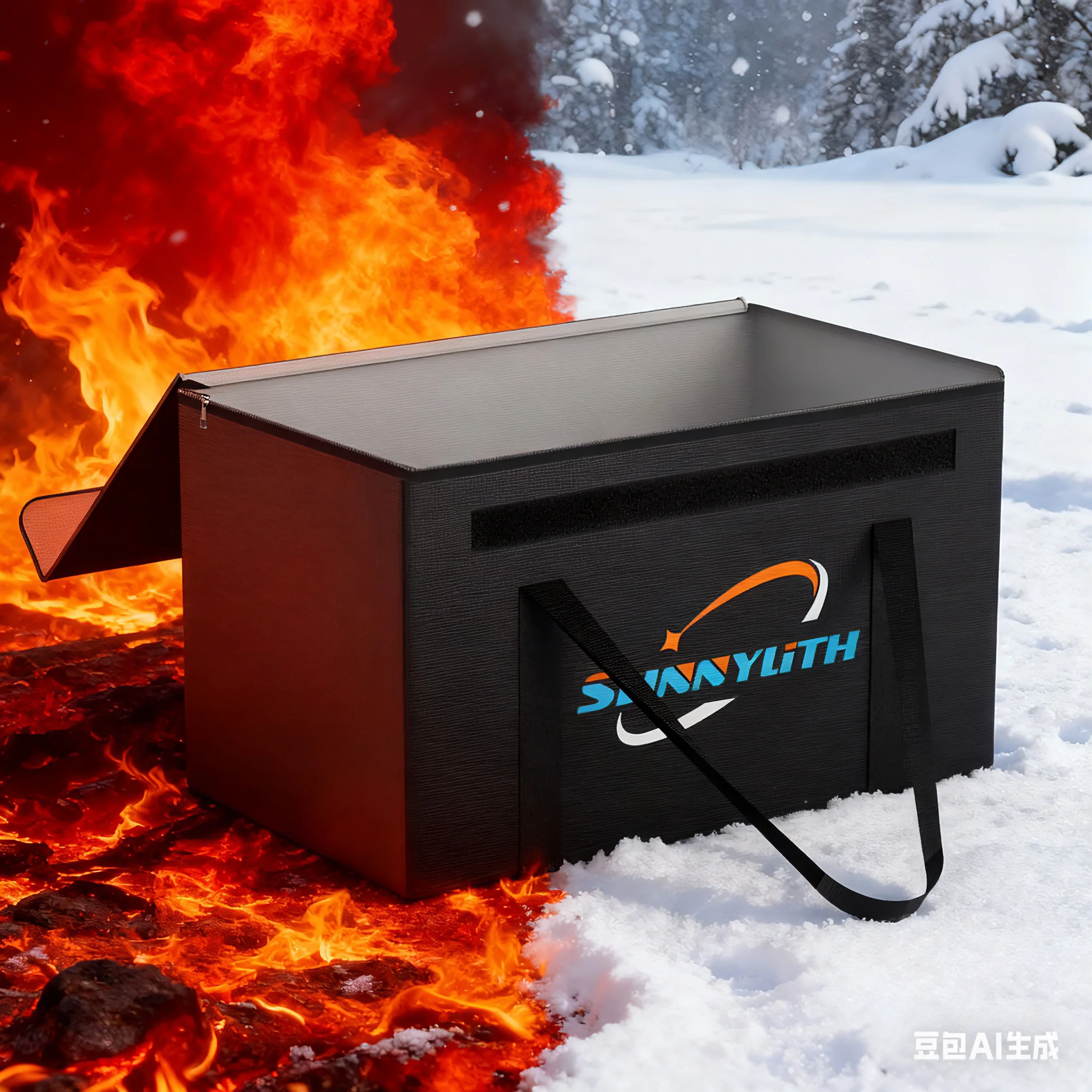 대형 방화 문서 가방 56*23*24cm 방수 보관 화재 안전 가방 방화 폴더 금고 현금 귀중품 여권용