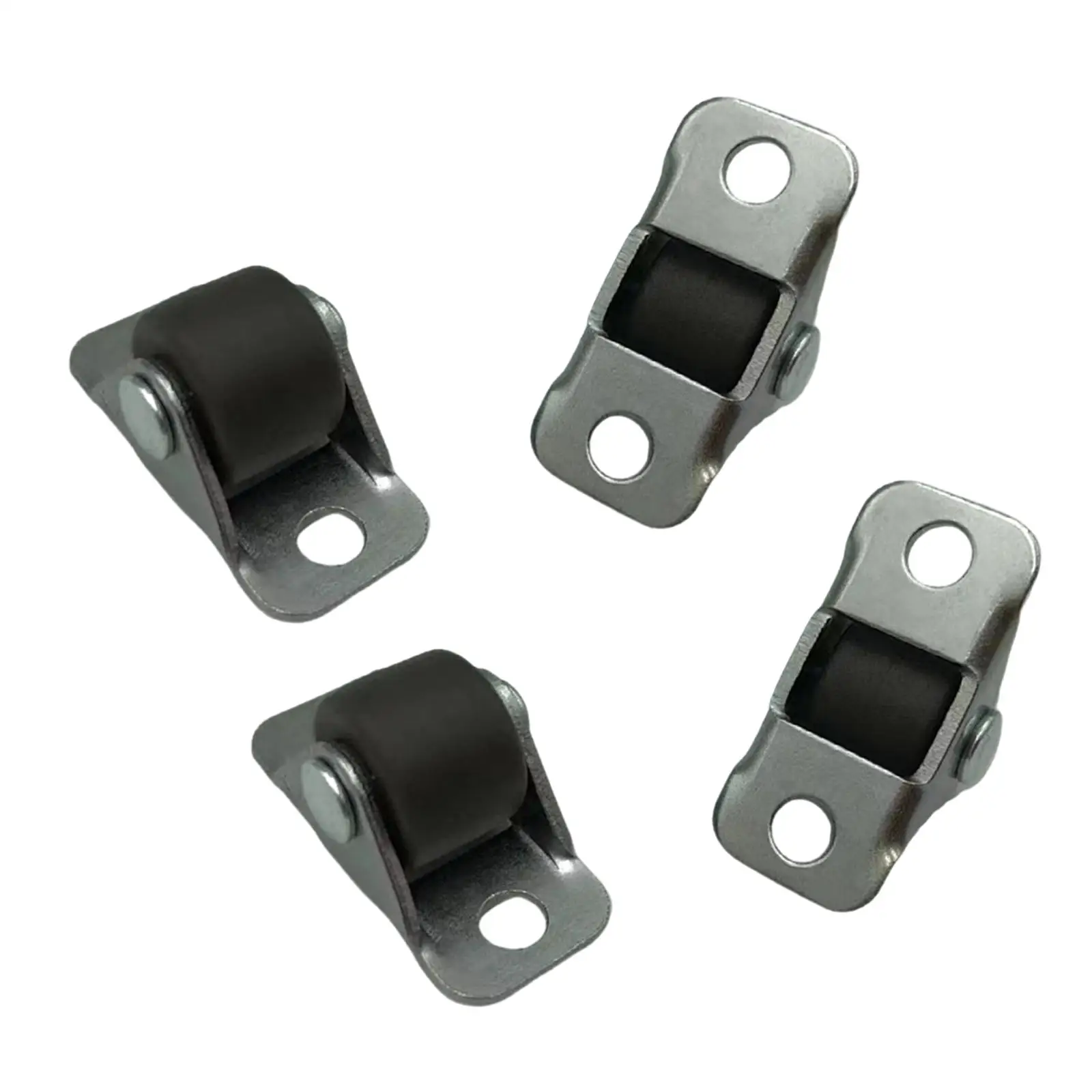 4x Sliding Door Pulley, Silent Multipurpose Fixed Castor Wheels, Directional