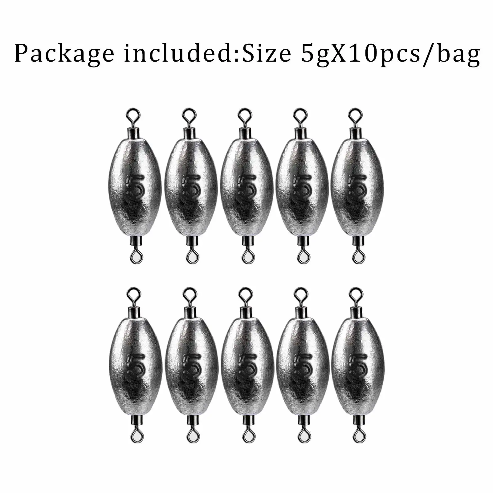 Ethis Weightlead Fishing Sinkers 5g-40g - Oval Shape Tackle