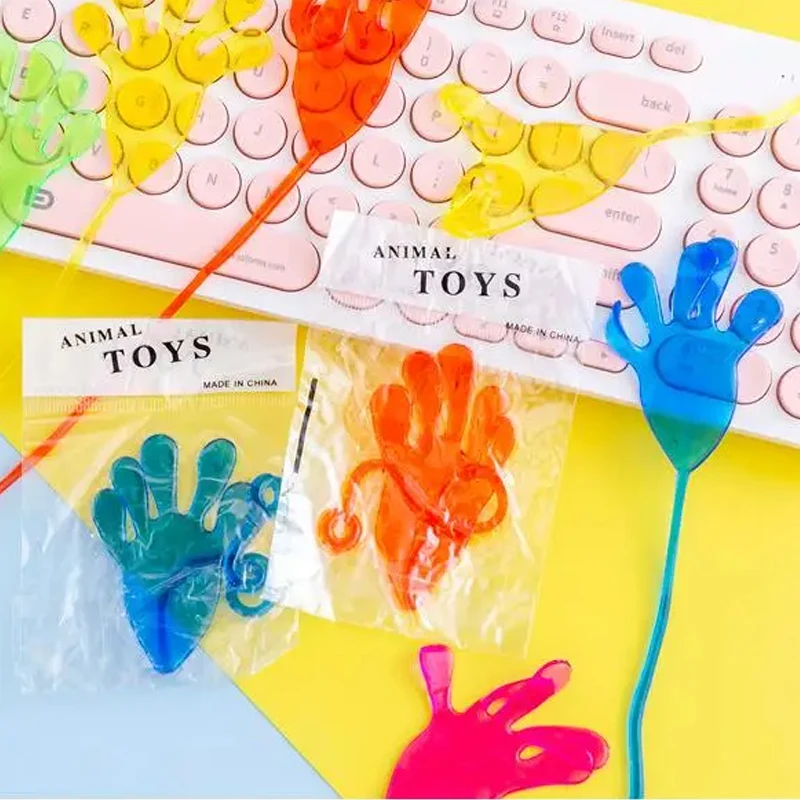 10/20/50/100PCS Kids Funny Sticky Hand Toys Elastic Sticky Squishy Slap Palm Toy Novelty Gift Party Favors Supplies sticky hands toys,party toys,toy gift filler