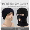 Winter Men's Face Mask, Warm Hood, Sports Scarf, Skiing Hat, Three Hole Wool Hat, Outdoor Cycling Knitted Pullover Hat 4