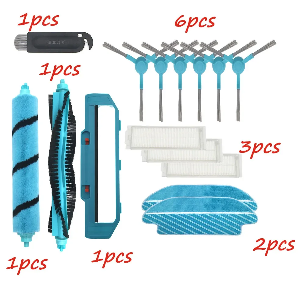 

Роликовая щетка для Conga 3490 3290, боковые щетки для пылесоса, фильтр для Xiaomi Mijia STYJ02YM, сменные насадки для швабры, крышка, детали