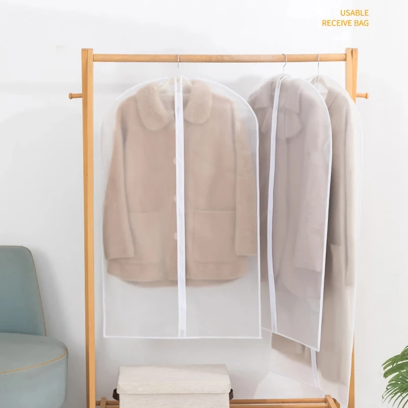 Clothes Storage Bag 1pc Dust Proof Hanging Durable Fully Enclosed With Zipper