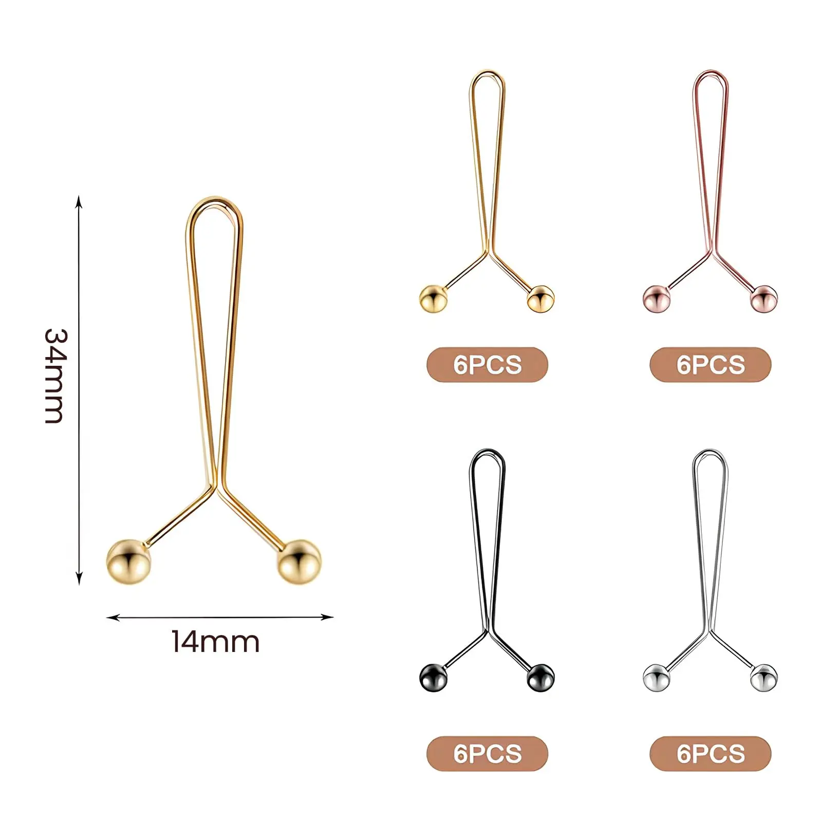 24개 바지 조임 클립 ? 청바지/바지/스커트용 조절 가능한 무봉제 허리밴드 버튼, 내구성 있는 금속 합금 바지 버튼