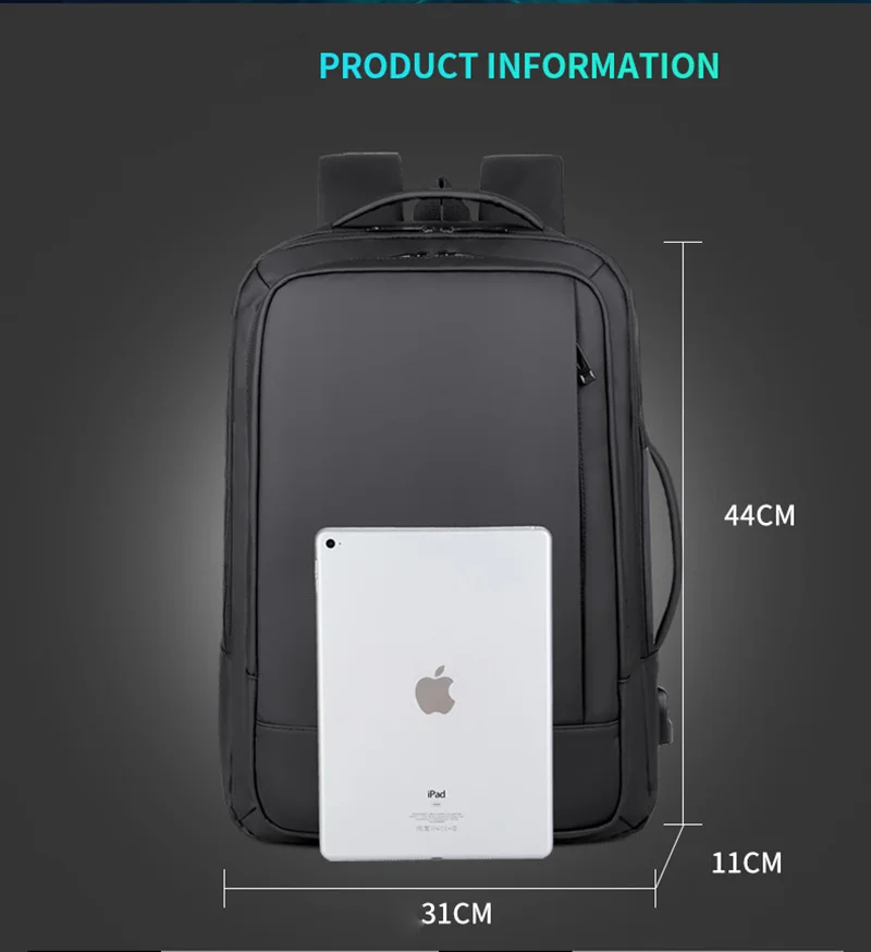 Man Bag Backpacks Expandable Laptop Business Usb Charging Y2k Male Waterproof School Office Portable Travel Anti Theft Bagpack