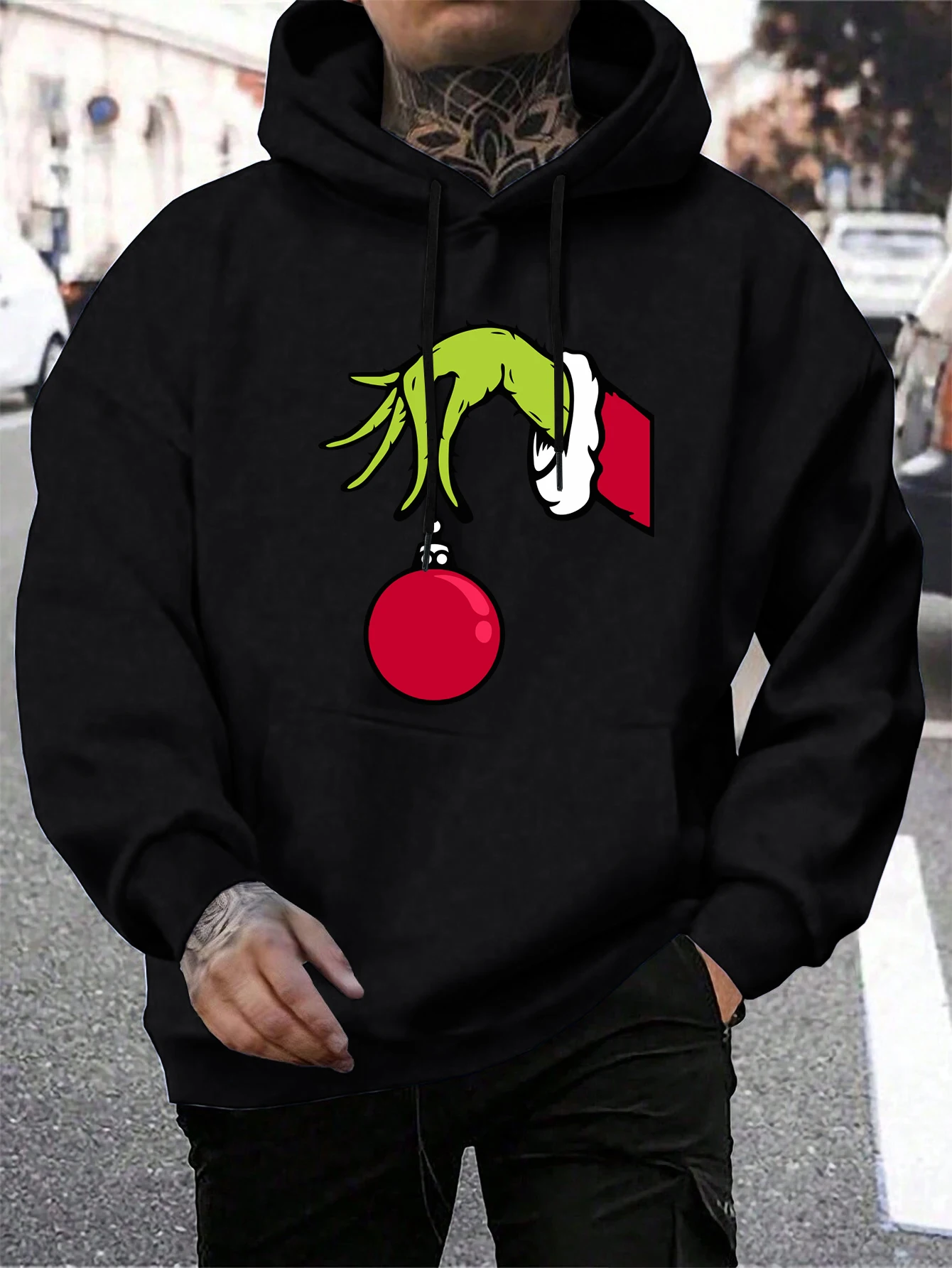 Green Haired Monsters Get Christmas Gifts Hoodie Man Grinch