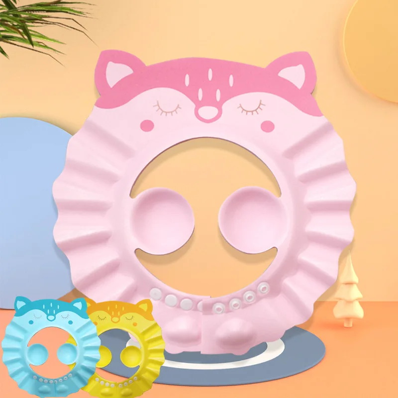 Baby Shower Soft Cap Adjustable Hair Wash Hat for Kids Ear Protection Safe Children Shampoo Bathing Shower Protect Head Cover hair wash hat shampoo shower cap hair wash shield