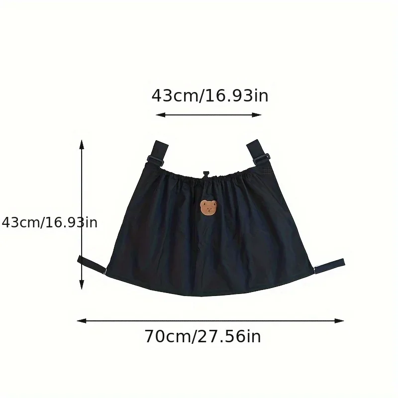 1 adet bebek arabası çantası ayı tasarımlı hafif ebeveyn çantası - bebek arabaları için büyük kapasiteli saklama çantası, süt şişeleri