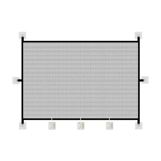 Pet Blocker Foldable Non Perforated Pet Cat Fence Porta Para Gato Barrière Porte Chat 고양이출입방지 스크린 안전문 5