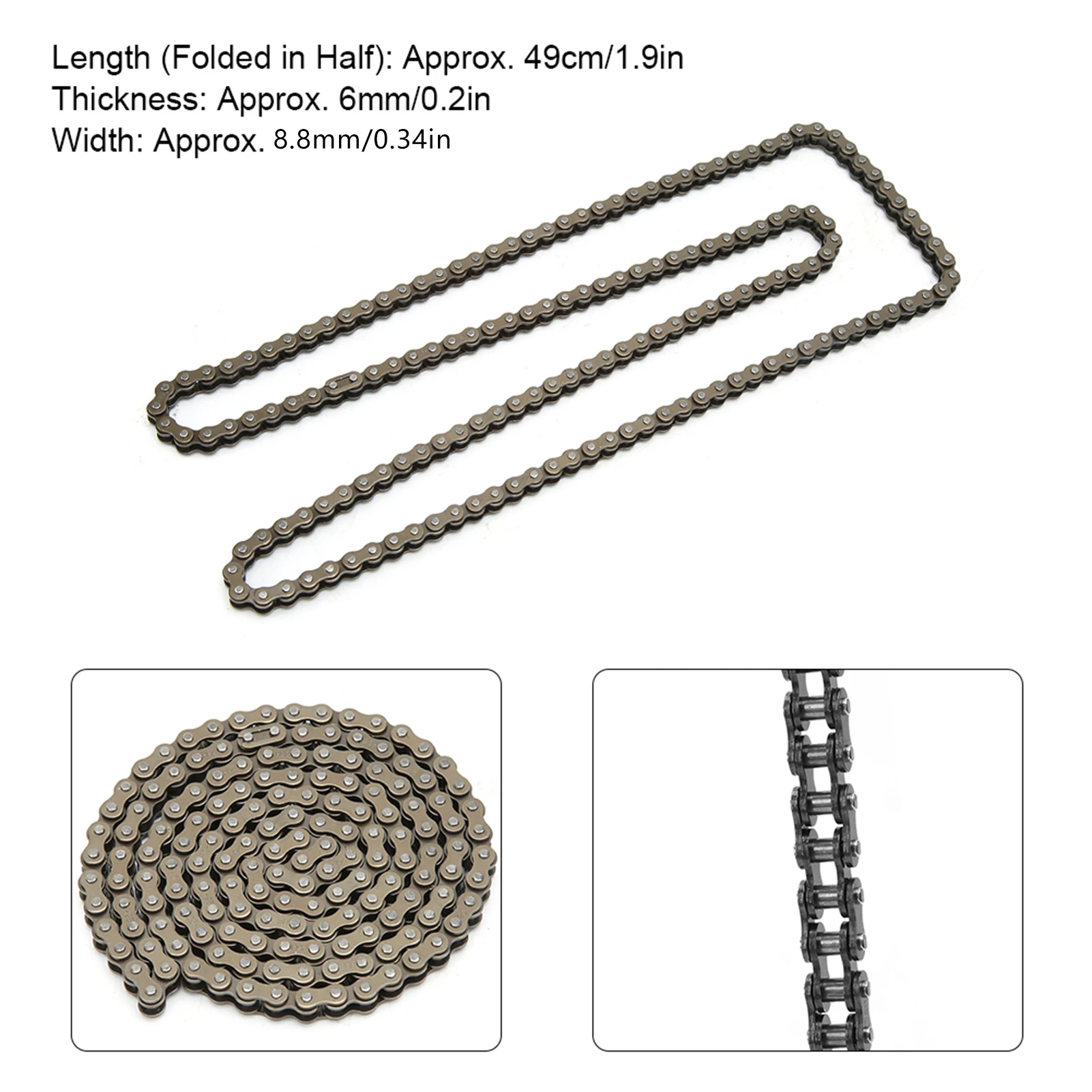 25H Chain 116 Link For 47 49cc Mini Dirt ATV Pocke... - Grandado