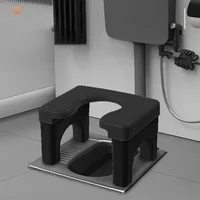 Squatting Toilet Stool Chair Non Slip Thick Household Widen Panel Sturdy Rounded Edge Easy to Wash Potty Chairs for Bathroom 2