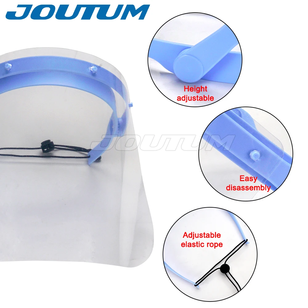 Dental Protective Face Shield with Detachable Anti-Fog Dustproof Covers