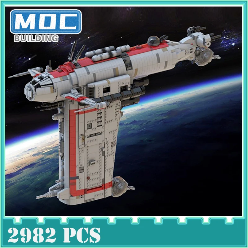 

MOC Space Shuttle Series Spaceship MG-100 StarFortress SF-17 Resistance Bomber Building Block Model DIY Toys for Children Gifts