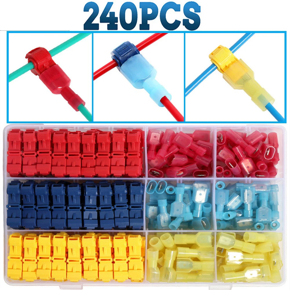 Ttap Wire Connectors, Selfstripping Quick Splice Electrical Wire