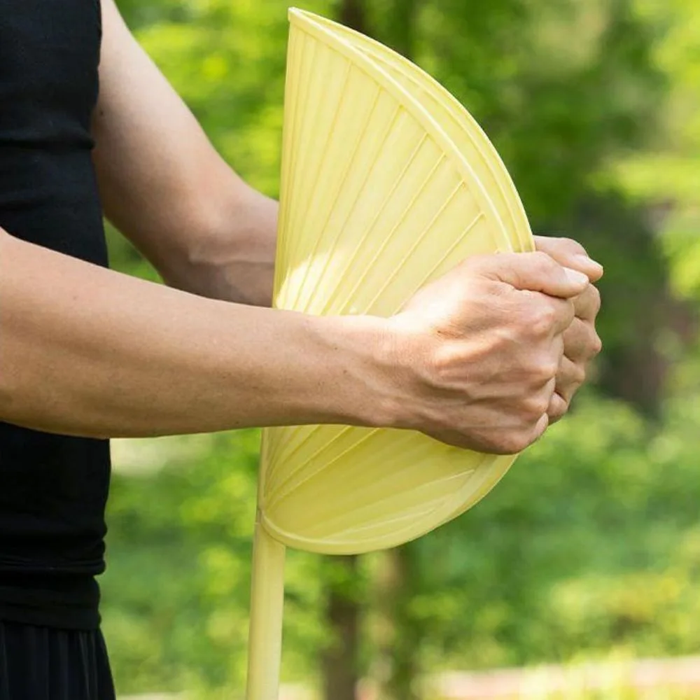 Summer Cooling Accessories Plastic Artificial Palm-Leaf Fan Large Size Thickened Cattail Leaf Fan Vintage Hand Fans Photo Props