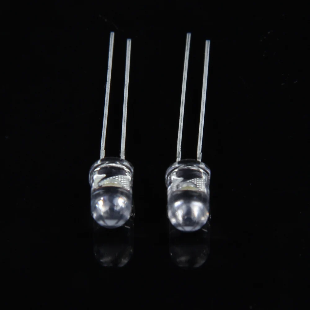 100Pcs 5mm LED 조명 램프 스루홀 15000MCD 라운드 LED 조명 흰색 전구 램프 전자 부품 조명 키트