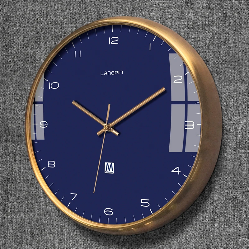 Large Wall Clock Vintage Solid Wood Retro Silent Color:L;Sheet Size:15 INCHES (38CM)