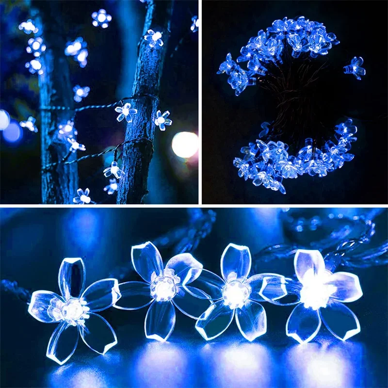 Solar Garden Light Flower Outdoor Solar  String Lights Waterproof Fairy Simulation Floral Garlands Lamp Christmas Decoration 5 Solar Garden Light Flower Outdoor Solar  String Lights Waterproof Fairy Simulation Floral Garlands Lamp Christmas Decoration 5