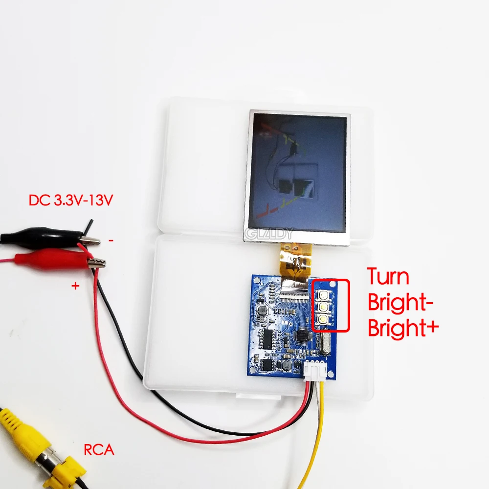 2.8 inch lcd display module kit NTSC/PAL automatic switch 960x240 4:3 auto switch RCA AV for doorbell Car Display CCTV Car Video