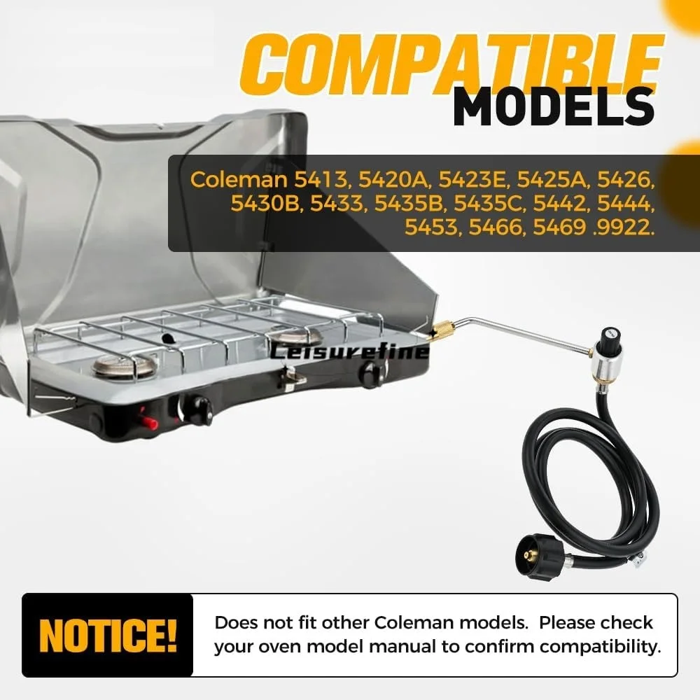 1set 6Ft Propane Adapter Hose with 1LB Gas Pressure Regulator for