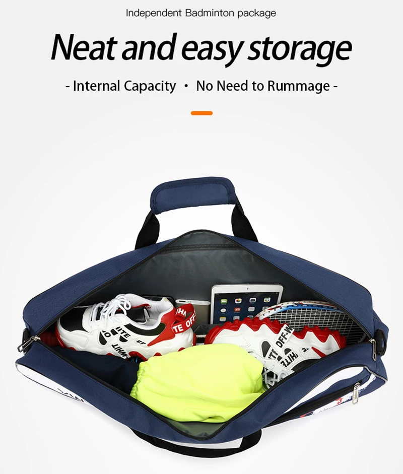 YWYAT Gym Bag Waterproof Fitness Bag Sport Men Women Bag Outdoor Fitness Portable Gym Bags Badminton Racquet Bag Racket Bag