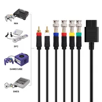 AV RCA BNC RGB Cable for N64 SNES NGC Cable for Console Video Audio Cord AV Composite Cable for Bitfunx Strong Signal Cable