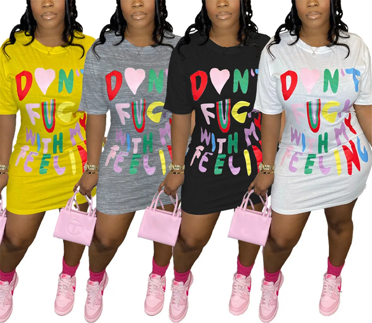 

2023 New arrival Graphic Print Summer Dress Fashion Letter Printing Comfortable women's wear