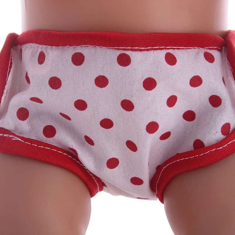 Festive Doll Clothes Set - Christmas Underwear & Diapers