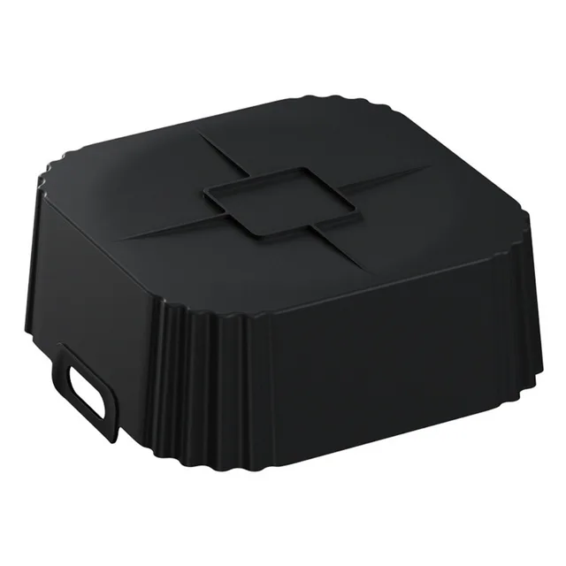 Silicone Air Fryer Baking Tray 5.5-6.2L Heightened Reusable Air Fryer Basket Square for Philips-NA230 Ninja 180COSORI 5