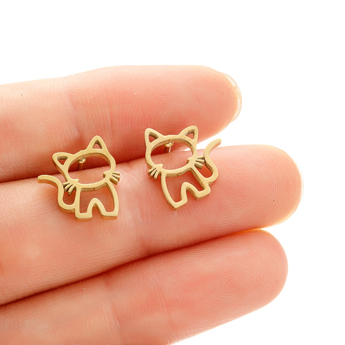 Winzige süße Dackel Hund Ohrstecker für Frauen schöne Haustier Tier Katze Piercing Ohr Edelstahl Original Modeschmuck – Detail 4