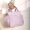 Women Insulated Lunch Bag Oversized Opening Handbag Leak Proof Refrigerated Bag with Side Pockets Suitable for Picnicking 4