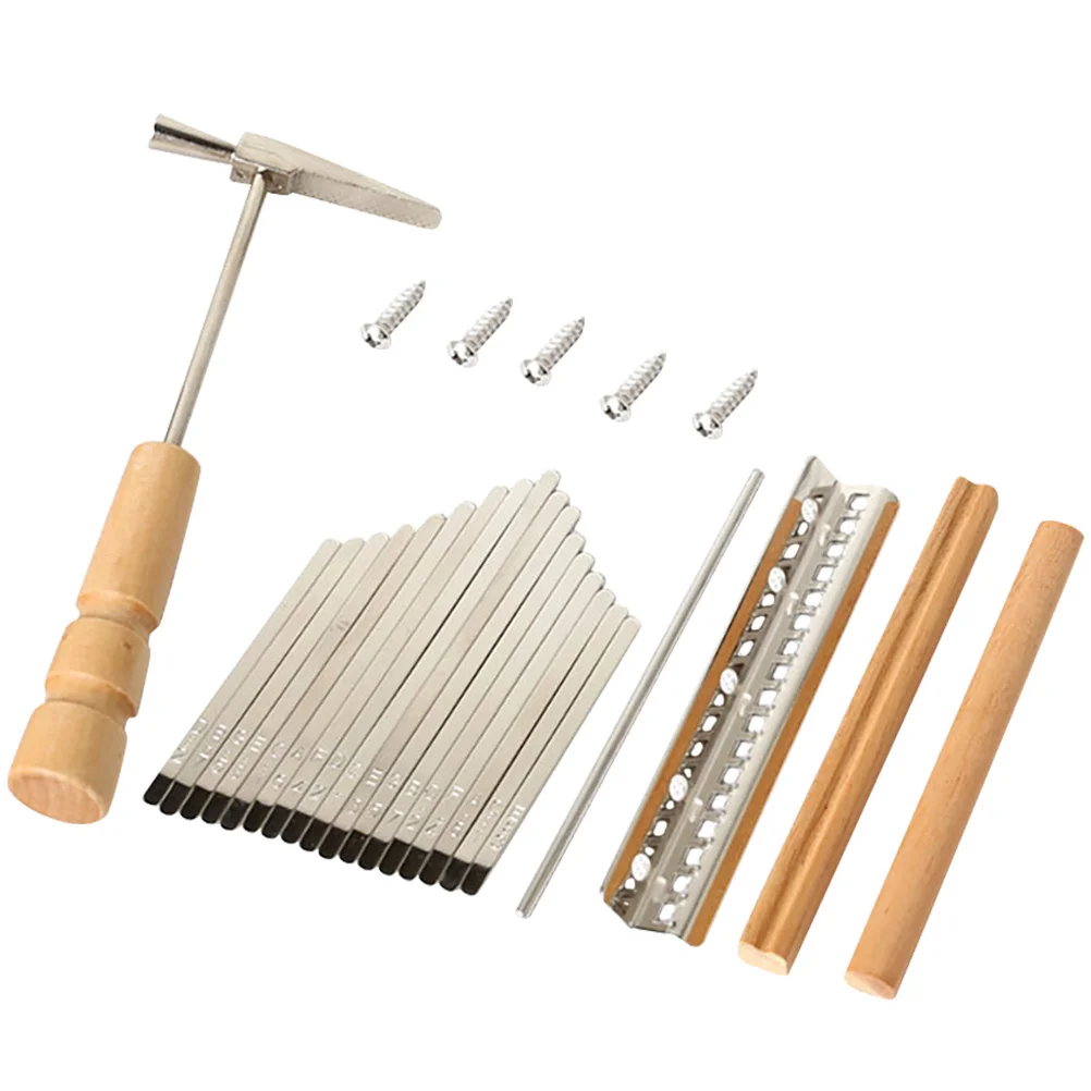 Kalimba Shrapnel DIY Accessories 17 Keys Supplies Kit Bridge Replacement Tuning Hammer Thumb Piano Music Musical instruments musical instrument